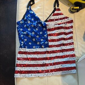 Chance or Fate Patriotic Sequin Tank